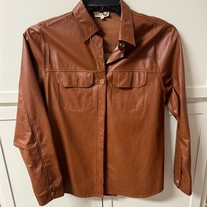 Leather Button Up